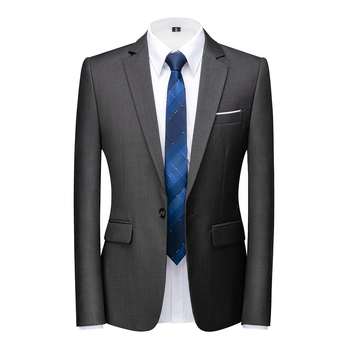 YOUTHUP Abito da Uomo 2 Pezzi Slim Fit 1 Bottone Abiti da Lavoro Smoking da Sposa Blazer e Pantaloni