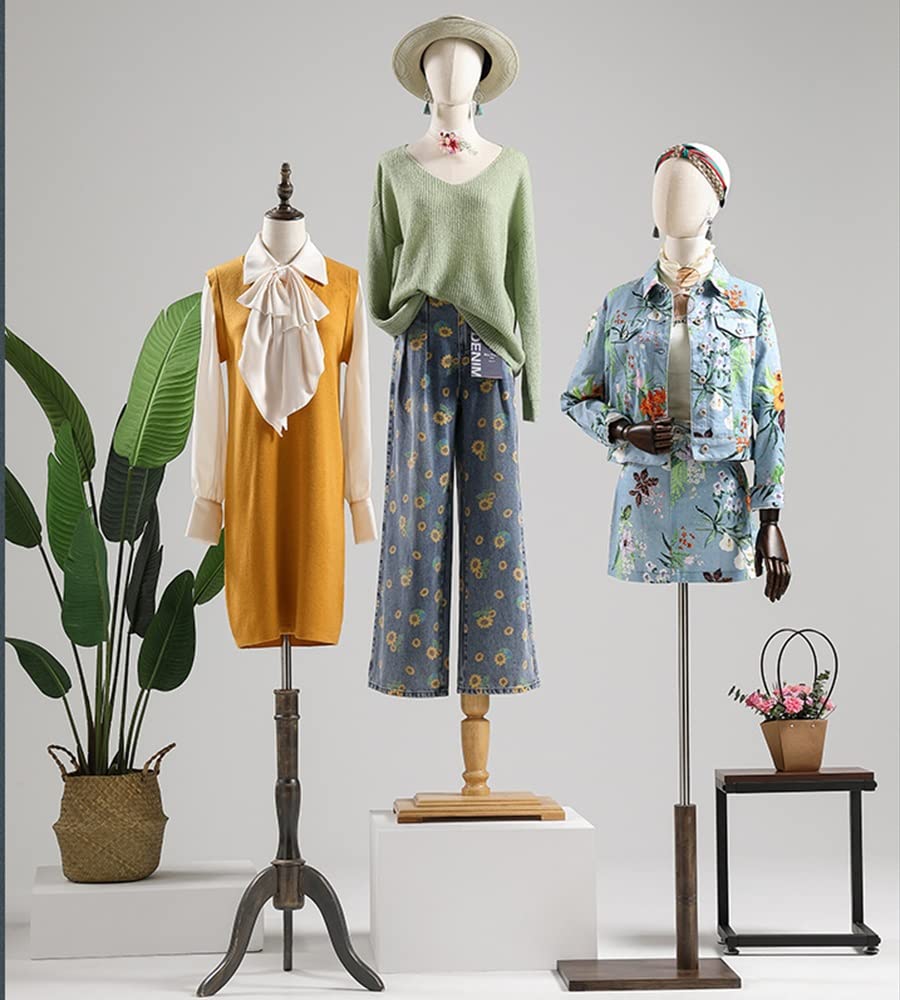 Vrouwelijke Jurk Vorm, Mannequin Torso Lichaam Met Verstelbare Houten Standaard Voor Jurk Display Kleding Ontwerp, Pinnable Oefenpop 1/4 a