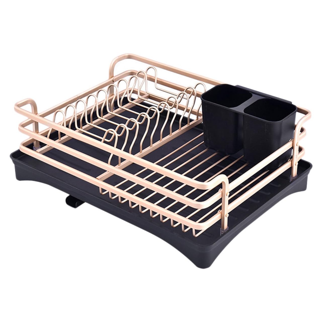 Cabilock 1 Pc Étagère Ustensiles De Cuisine en Métal Égouttoir à Vaisselle Porte-ustensiles D'évier Chariot à Ustensiles De Cuisine Égouttoir De Comptoir Boîte De Rangement Plastique Coupe