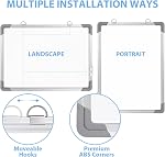 ARCOBIS Petit tableau blanc d'effacement sec, 12 1 cm x 16 Panneau blanc double-siled de suspension magnétique de pouce pour mur, portable Mini Tableau blanc pour la liste des épiceries de cuisine, Conseil de planification de cubes