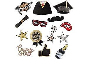 14 Pack Iron-On Graduation Patches for 2024 Class