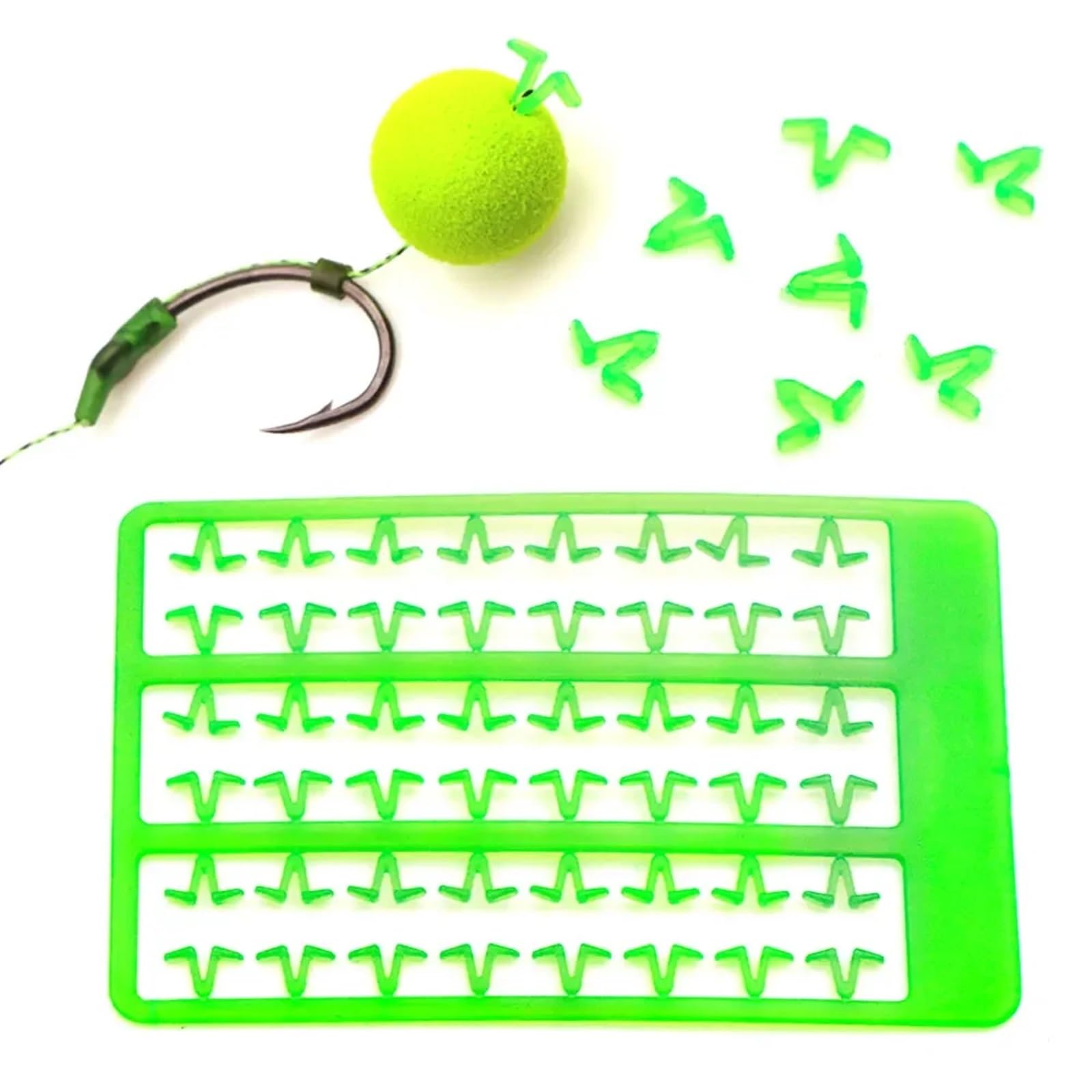10 Tarjetas Línea de Pesca Extensión de Cabello Cuentas de Tope Aparejo de Carpa Cebo Boilie Tapones for Pesca Accesorios de Línea de Anzuelo de Carpa Aparejos Pesca en Barco Herramienta de Pesca Pesc