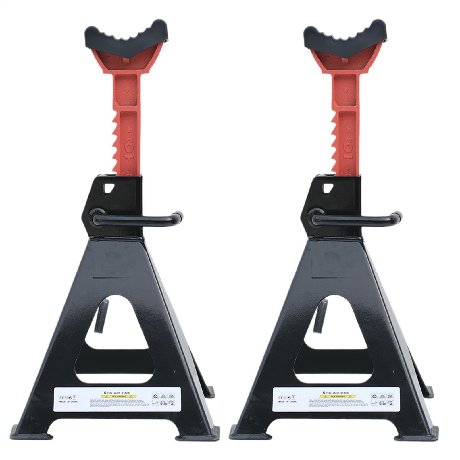 Caballetes 3 Toneladas Caballete Ajustable con Bloqueo 3/6 Toneladas | Soporte Coche Portátil Para Remolques Camiones Vehículos Automoción SUV Motocicletas Garaje