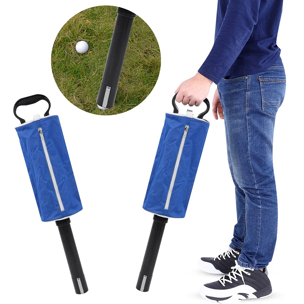 Golf Pick -up -Tasche, Halten Sie 70 Bälle, tragbare Golf -Shag -Tasche Golfball Retriever Ball Sagger Picker Accessoire mit abnehmbarem Aluminiumlegierrohr
