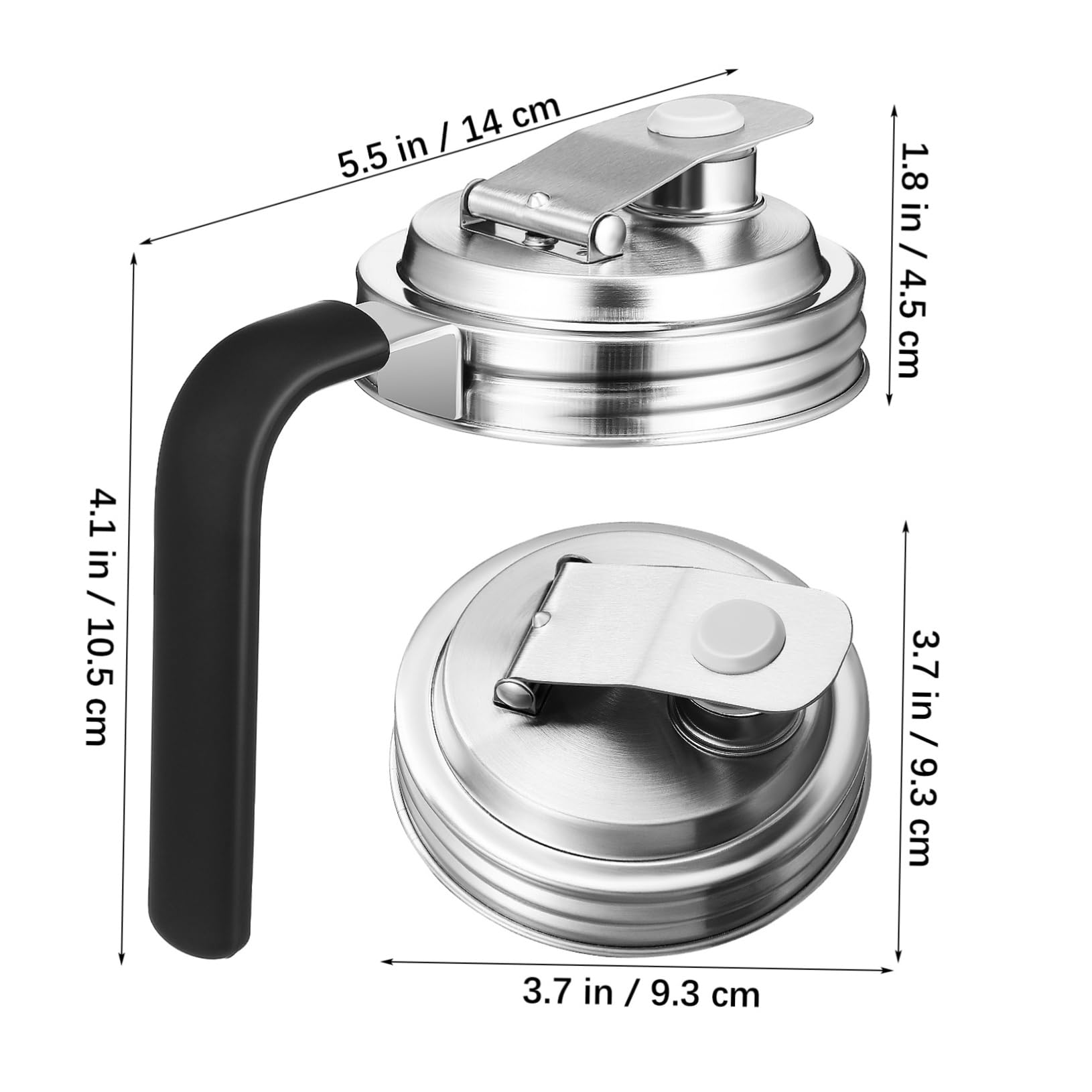 STOBAZA Stainless Steel Mason Gay Jar Lids Wide Mouth Canning Lids Pour Spout Leakproof Seal