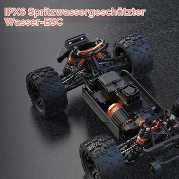1/14 Ferngesteuertes Auto für Erwachsene 100km/h Höchstgeschwindigkeit 3S Bürstenloser Motor RC Car Hohe Geschwindigkeit Offroad Drift Rennauto 4WD Off Road Race Buggy 3 Batterien (Blau)