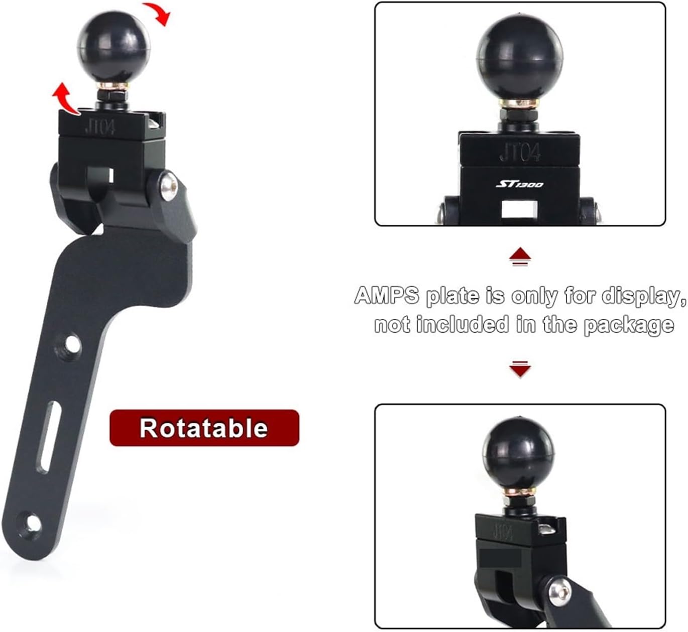 GPS Mount GPS Navigation Plate Bracket Phone Stand Holder Frame Bracket Motorcycle Compatible with Pan European ST1300 2002-2024(Type 1)