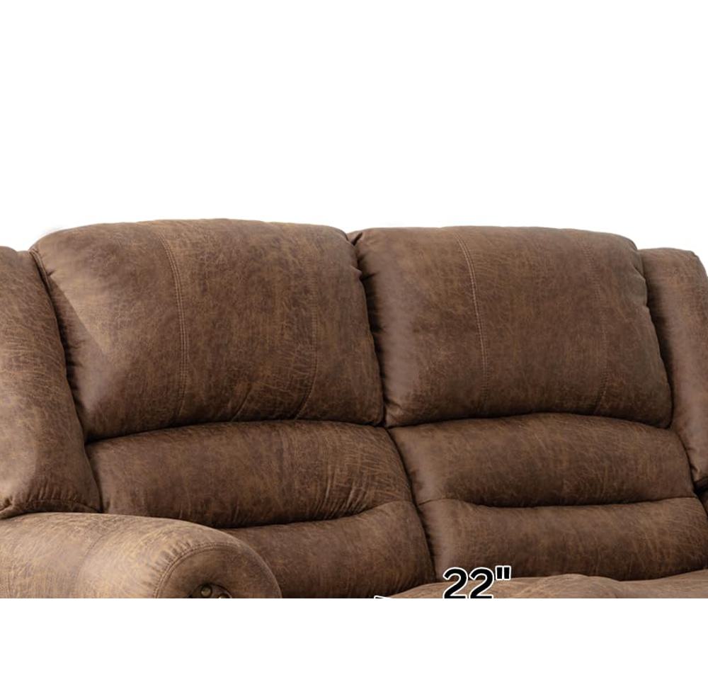 Amazon.com: CANMOV Faux Leather Manual Loveseat Recliner, 2 Seat