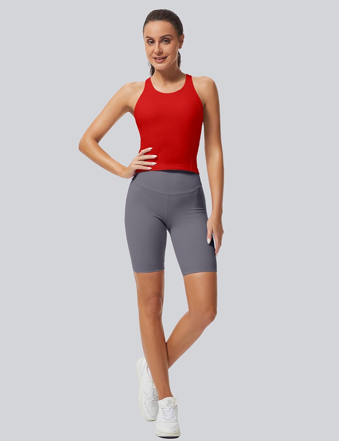 MathCat Workout Tank Tops for Women Racerback Basic Running Tanks Seamless Muscle Athletic Yoga Tops with Built in Bra - Image 4