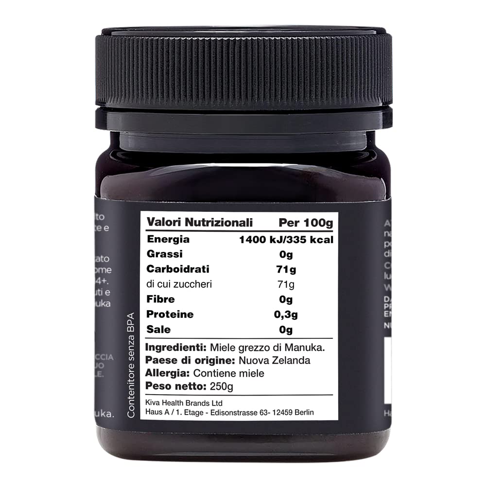 Miele Grezzo di Manuka Kiva, Certificato UMF 15+ (MGO 514+) – Nuova Zelanda (250 g)