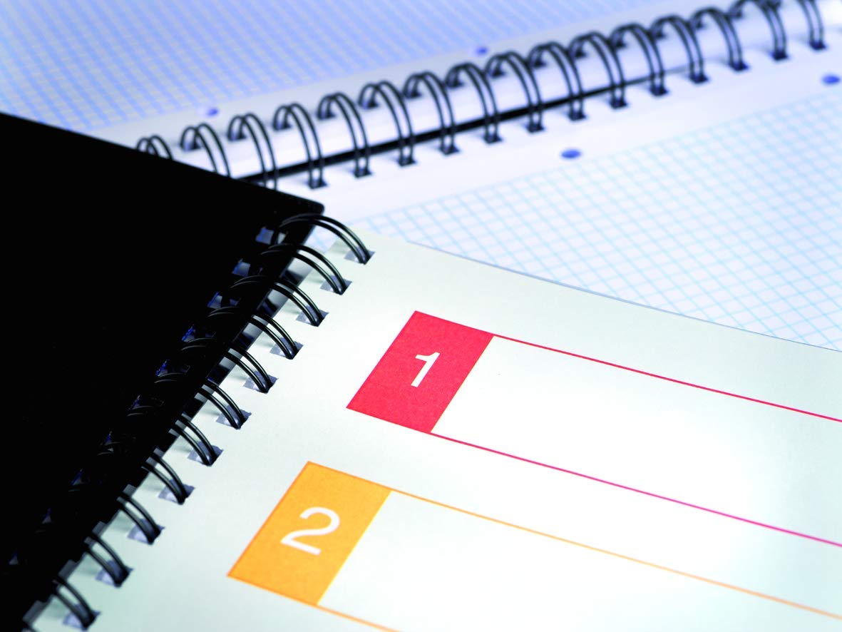 Notepad Spiral liderpapel A5 Micro Executive Lid Polypropylene 100H 80 g Table 5 mm 5 Dividers with Elastic. Blue