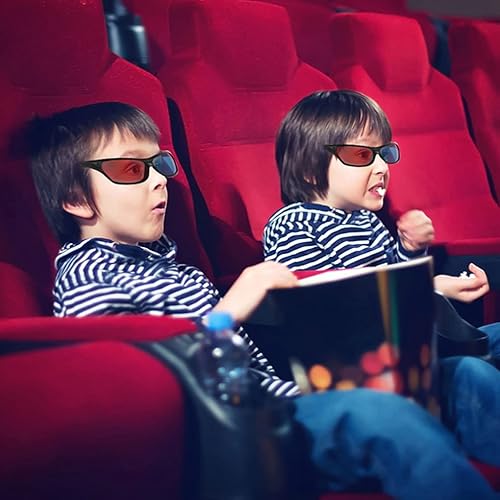 Miniatura 6 de Mobestech Proyector 3D rojo- azul 3, 20 unidades de 3 marcos, gafas de estilo 3D para juegos de películas 3D, lentes de visualización 3D,