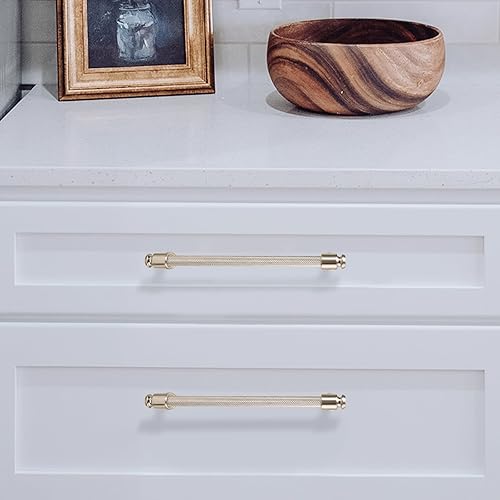 Miniatura 3 de POVEFONK Paquete de 10 manijas de gabinete de cocina de níquel satinado cepillado de 7.5 pulgadas (7.559 in) moleteadas, tiradores de cajón