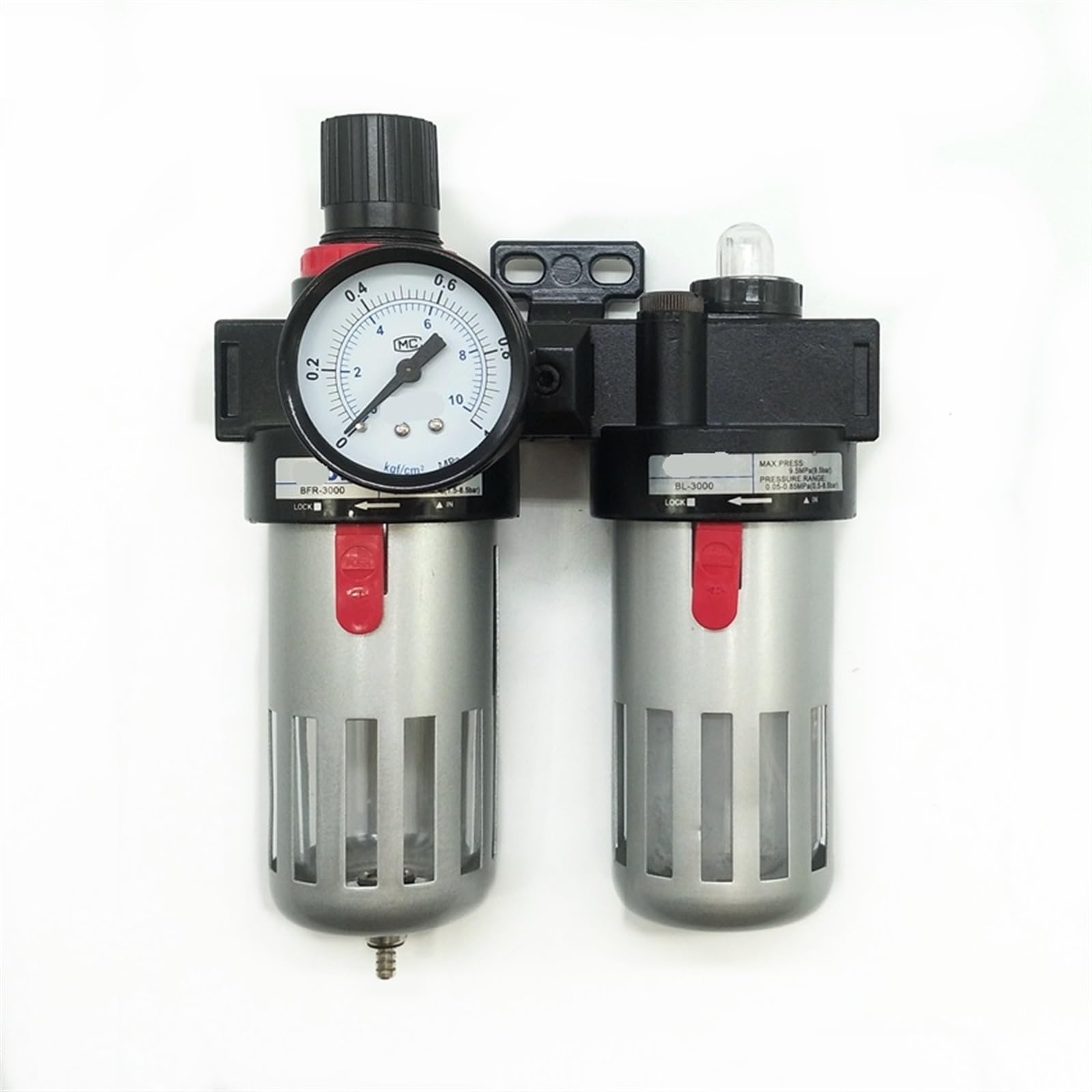 BFC3000 Air Filter Regulator Lubricator Combinations 3/8 Inch Port Thread F.R.L Unit 1Pcs