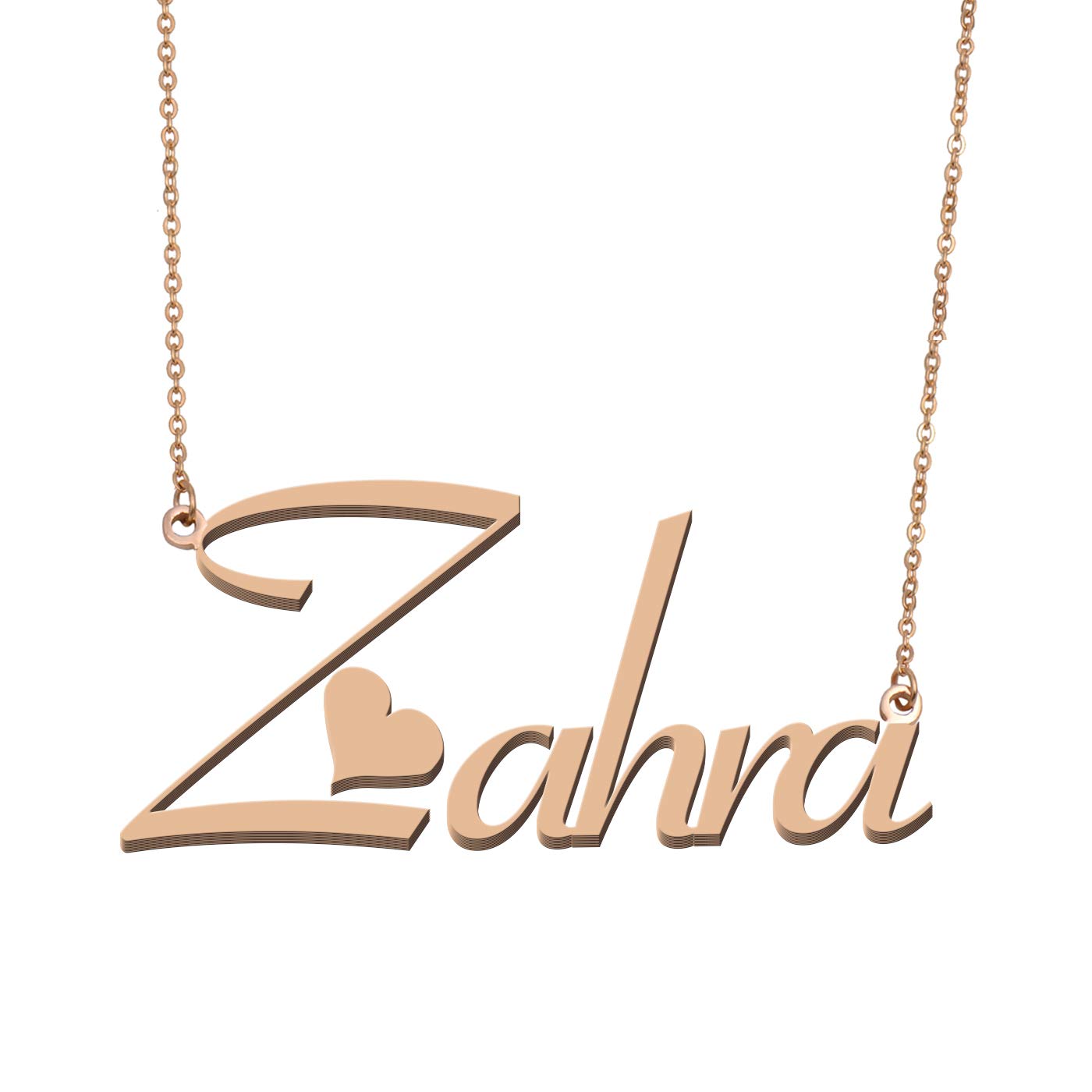 Aoloshow Name Necklace Personalized Custom Any Name Handwriting Nameplate Jewelry Gift for Womens Girls