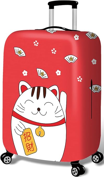 Amazon Co Jp 18 32インチフォーチュンキャット荷物カバーエラスティックスーツケース保護カバー旅行荷物荷物トロリーケースカバープロテクター Cats 28in ホーム キッチン