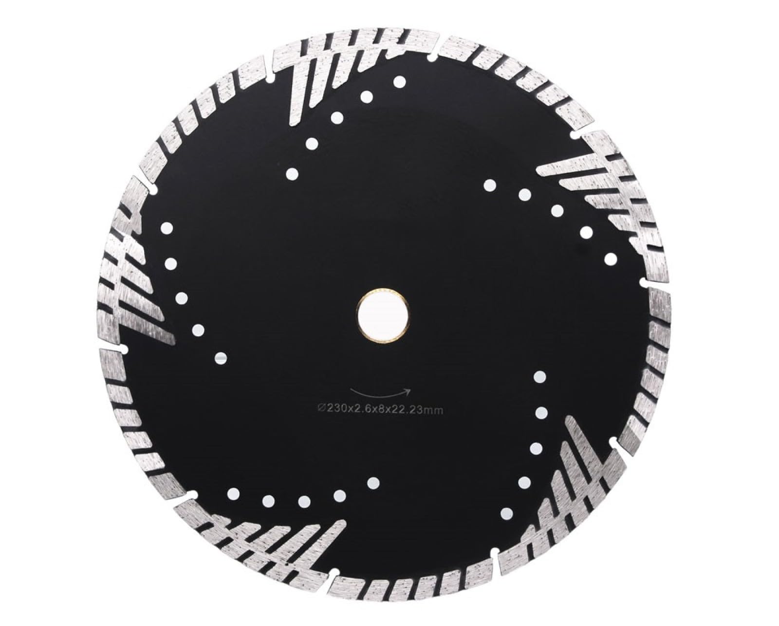 1 Hoja De Sierra Turbo De Diamante Prensado En Caliente De 180mm Con Dientes De Protección Inclinados Disco De Corte De Diamante De 7 "para Hormigón De Piedra