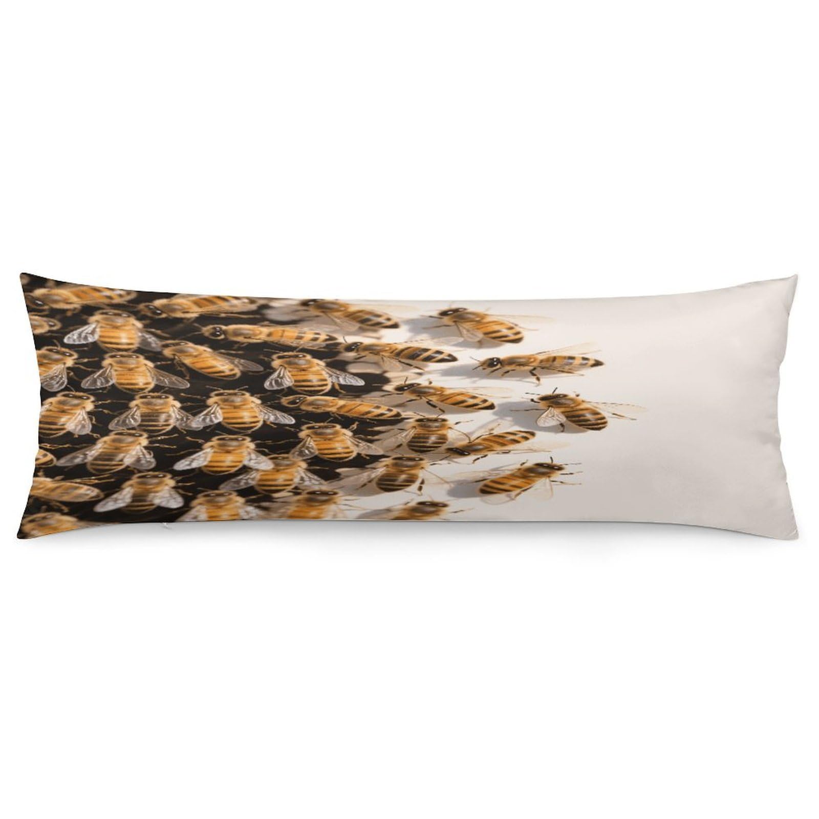 Bees Throw Pillow Cover Soft Pillow Case Decorative Lumbar Pillow Cover Cozy Throw Pillowcase Polyester Rectangular Cushion Case Decor for Couch Sofa Bed