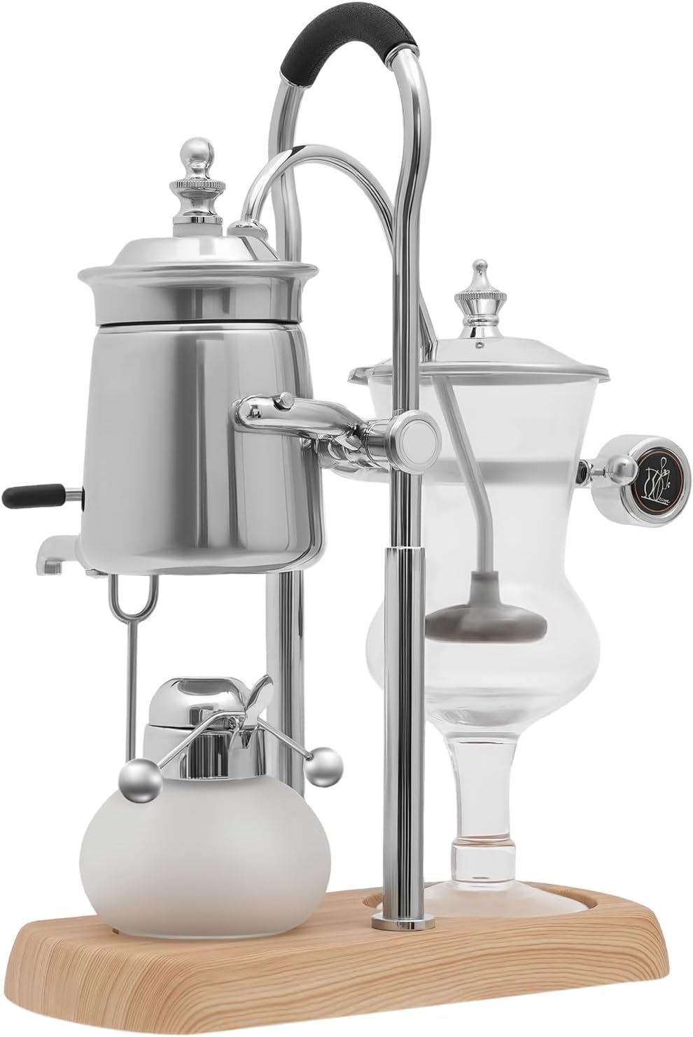 Belgijski Ekspres Do Kawy Syfonowy Balance, Zabytkowy Ekspres Próżniowy, System Parzenia 400 Ml, Wykończenie W Kolorze Złotym/srebrnym, Ręczny Syfon Grawitacyjny Do Kawy W Kuchni Domowej Silver