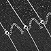 Forise 10 Pcs Silver Stainless Steel Snake Chains Necklace with Lobster Clasp for Jewelry Making,1mm