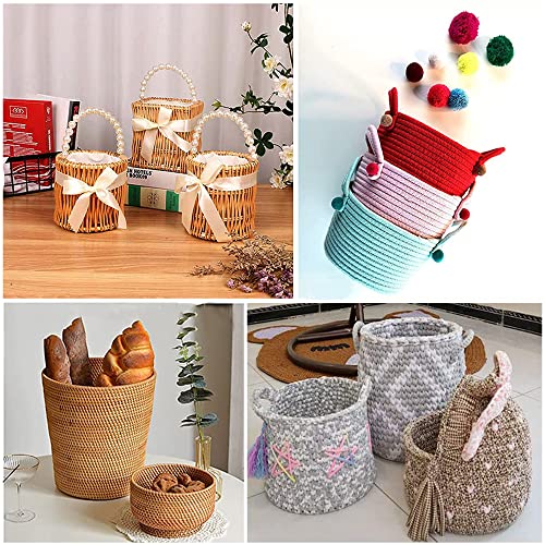 Image of Yayatty 5 PCS Wooden Crochet Bag Bottom, Oval and Circle Wooden Basket Bottom Wooden Base Shaper Blank Crochet Base for DIY Basket Craft Weaving Making Supplies
