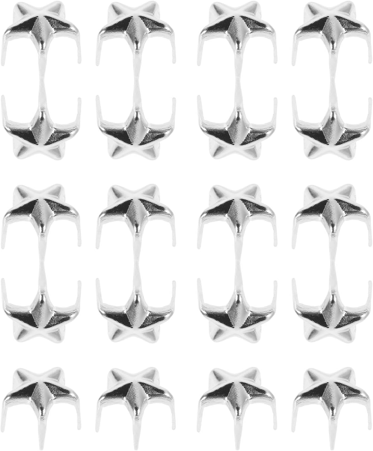 20pcs Five Pointed Star Claw Nails Silver Copper Rivets for Clothing