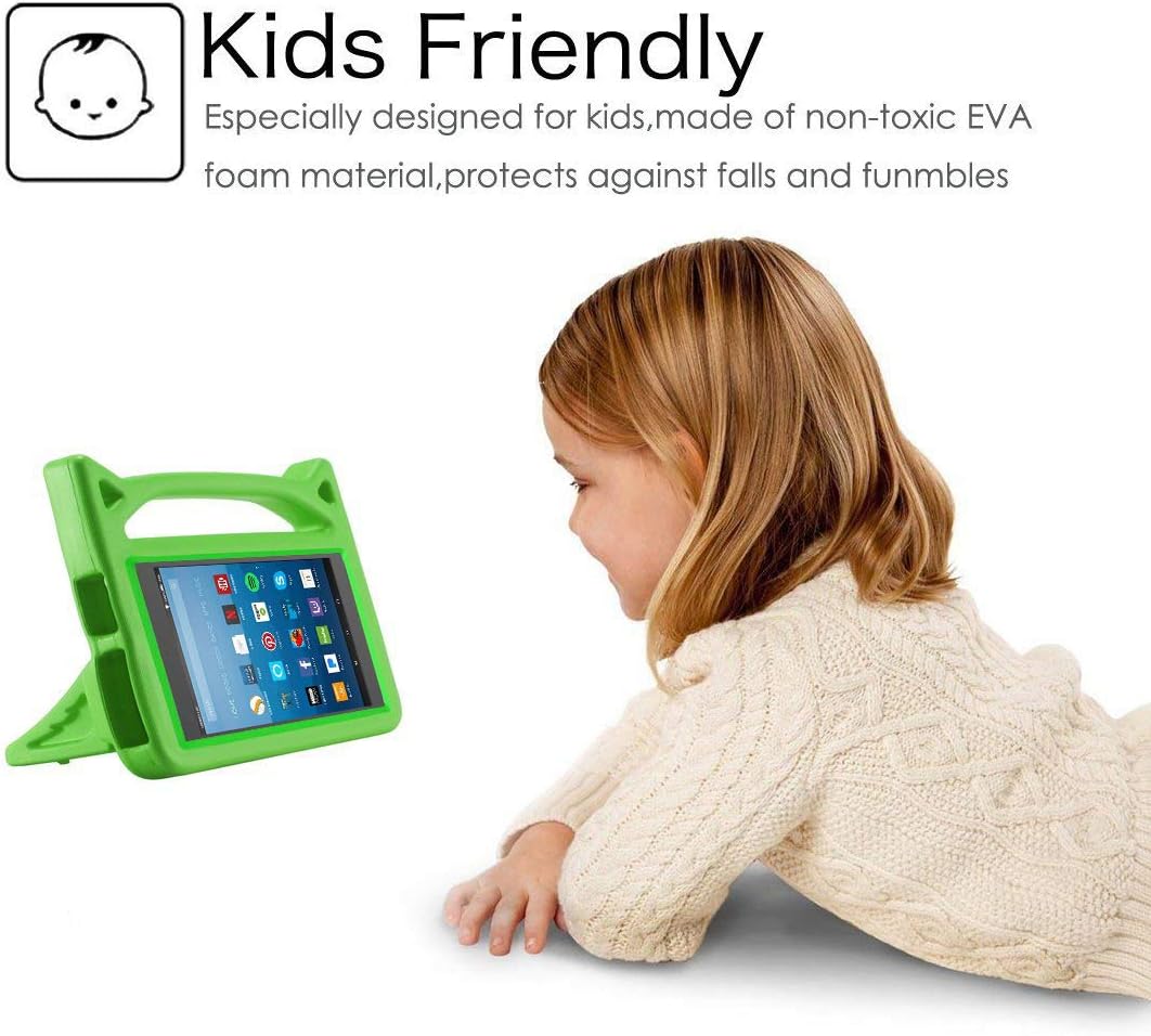 2020 All-New Fire HD 8 Plue & Fire HD 8 Tablet Case(Only Compatible with 10th Generation Tablet, 2020 Release) Kids Shock Proof Protective Cover Case for Fire HD 8 Tablet(Green)