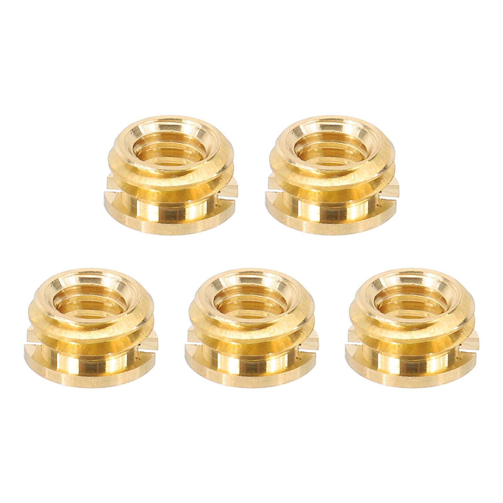 5 Adattatori Filettati M6 Femmina – 3/8" Maschio Per Treppiedi E Fotocamere, In Metallo Dorato Antiscivolo