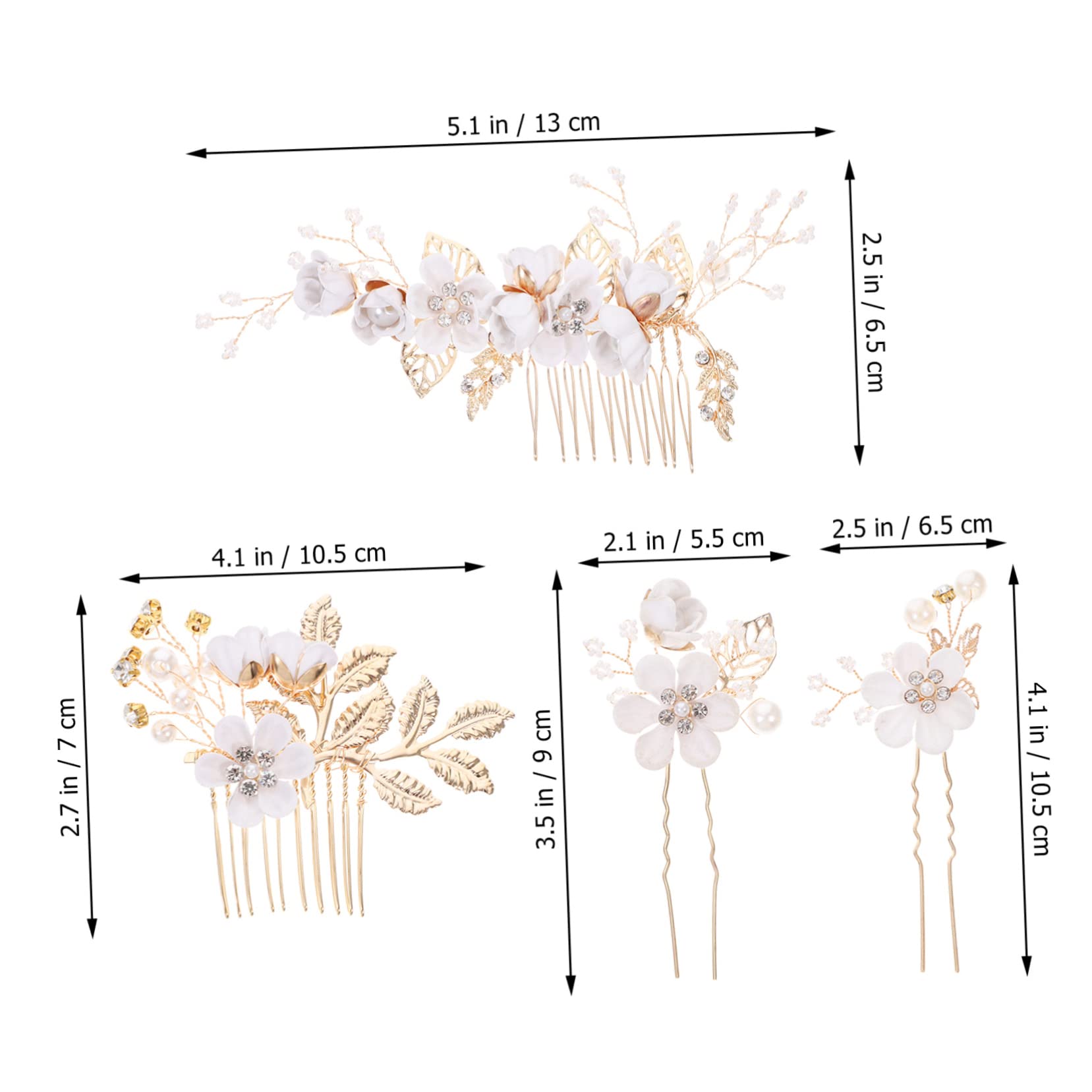 Housoutil 16pezzi Pettine Per Floreale e Accessori Per Sposa Eleganti e Chic Combinazione Di Decorazioni Per Matrimonio e Occasioni Speciali