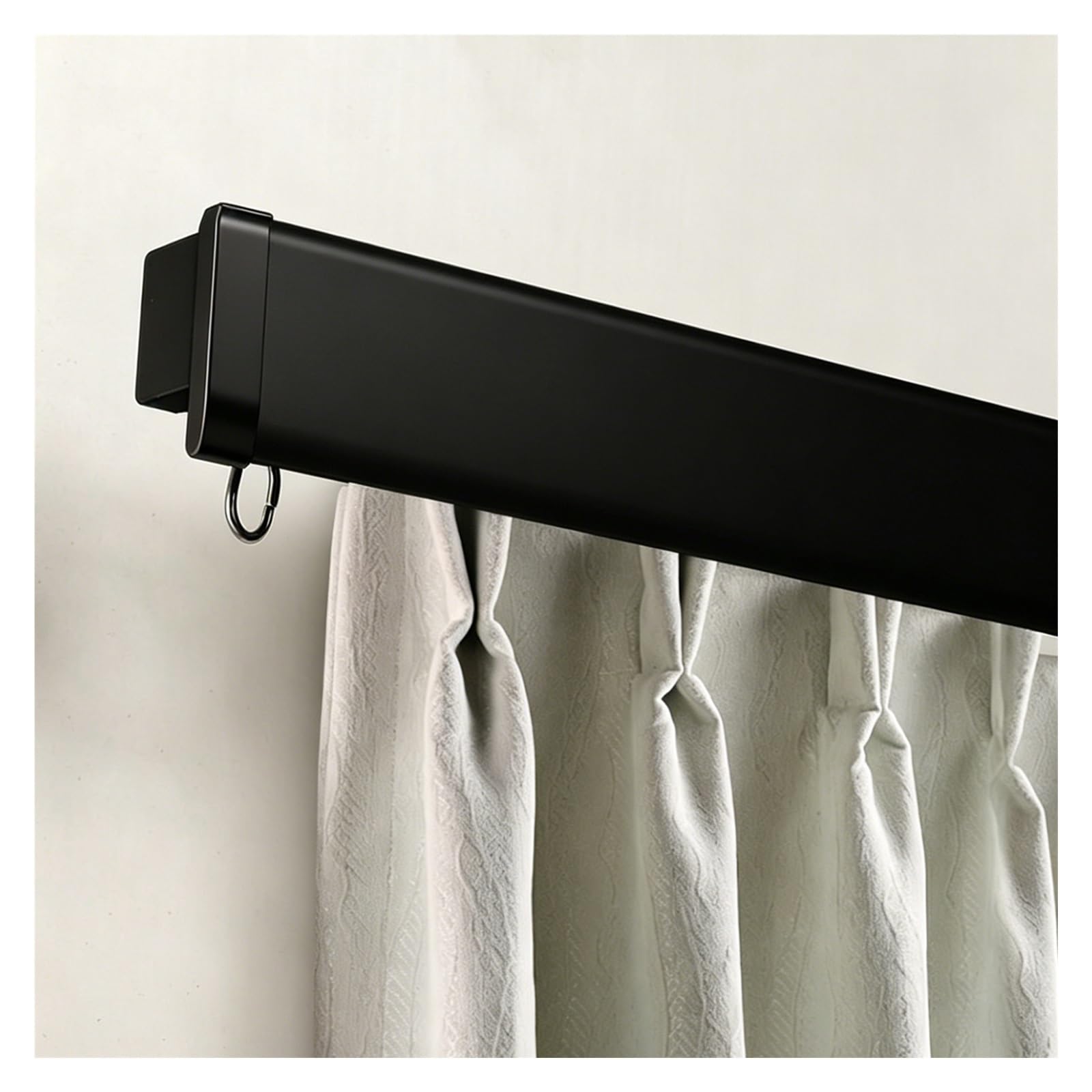 Blackout Curtain Rail Pelmet Panel for Bedroom, Living Room, Kitchen, Aluminum Windows Cornice Boards Kit, Decorative Panel Valance Frame(Black,120in/304.8cm)