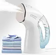 Handheld Travel Steamer for Clothes with Removable Tank,Cool Touch, No Burn | Portable Fast Heat-Up Clothes Steamer with Heating Glove, 2-in-1 Iron & Leak-Proof, Auto-Off, Wide Voltage, Wrinkle Remover