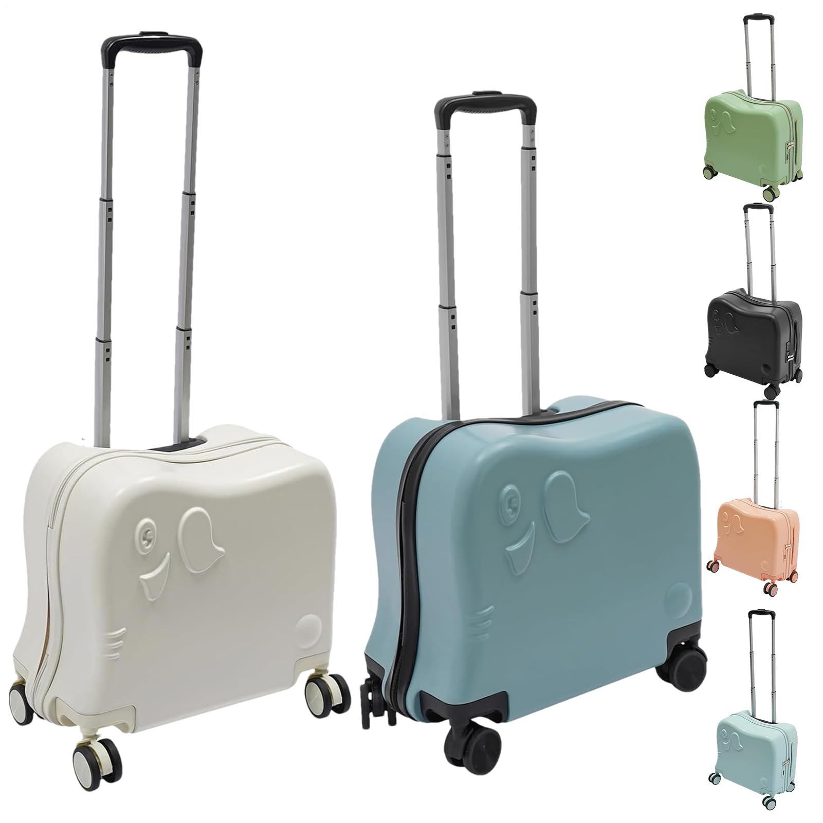 Bagaglio per bambini - Valigia leggera, con ruote girevoli | maniglia adatta ai bambini, design pronto da viaggio, con cerniera sicura, perfetta per Holiday Trip Packing Airport