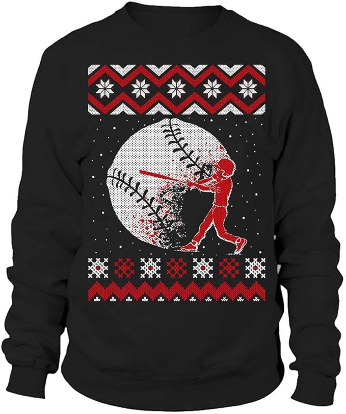 Baseball Ugly Christmas Sweater 9 On Christmas Holiday for Men Women