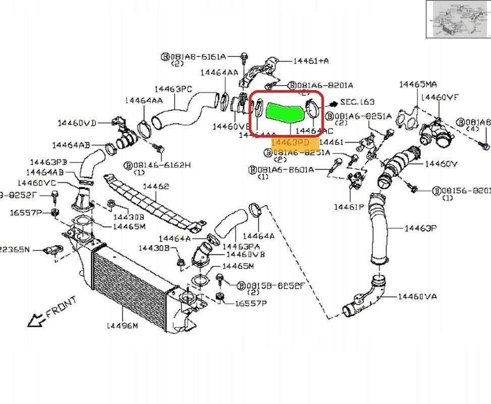 LLS-GERMANY Tuyau Turbo Compatible Nissan NV300 1.6 DCi – Raccord HENN Original, Référence 144606126R / 1446200Q0H – Qualité OEM Fiable