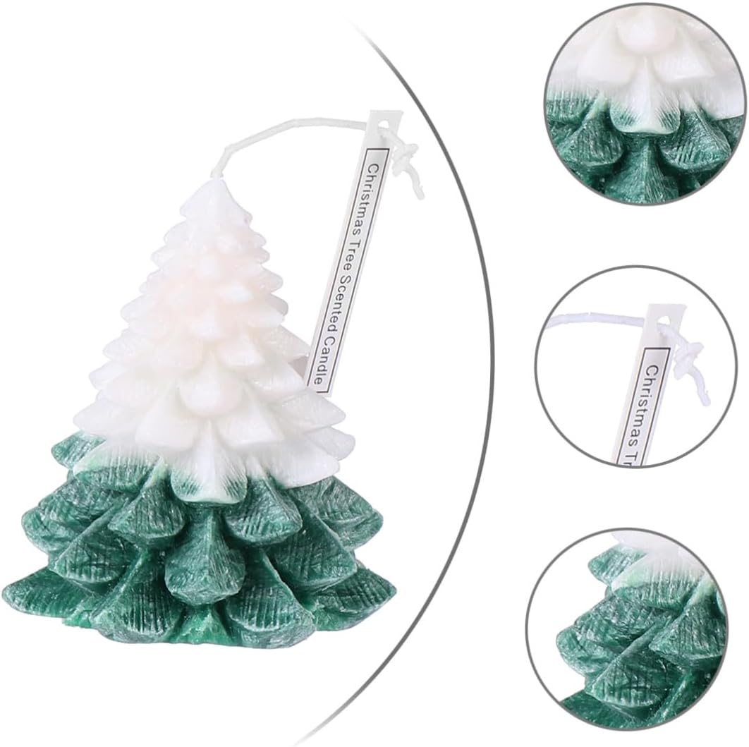 Christmas Tree Wax Candle, Fragrance Scented Festive Decoration Xmas Home