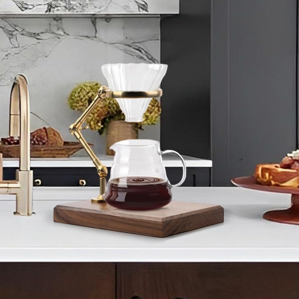 Station Café Minimaliste Ajustable Noyer pour cuivre Station