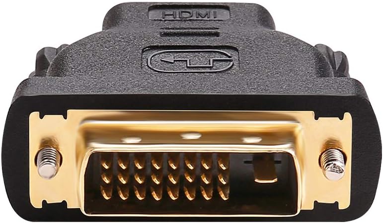 DTECH DVI to HDMI Adapter DVI Male to HDMI Female Bi-Directional DVI-D Port Converter 4K 1080P Gold Plated Connector thumbnail