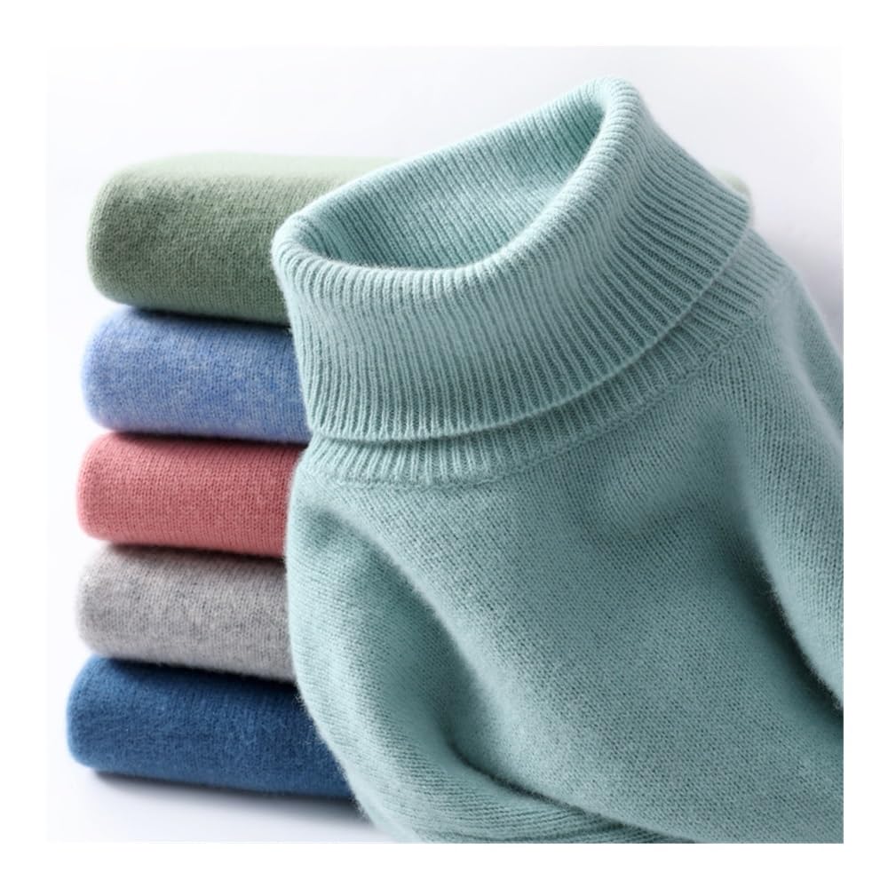 Maglioni Autunno E Inverno Maglione di Cashmere Uomo Risvolto Alto Allentato Casual Affari Pura Lana Lavorato A Maglia Bottoming Camicia Di Base Paragrafo Maglione Maglioni Per Gli Uom