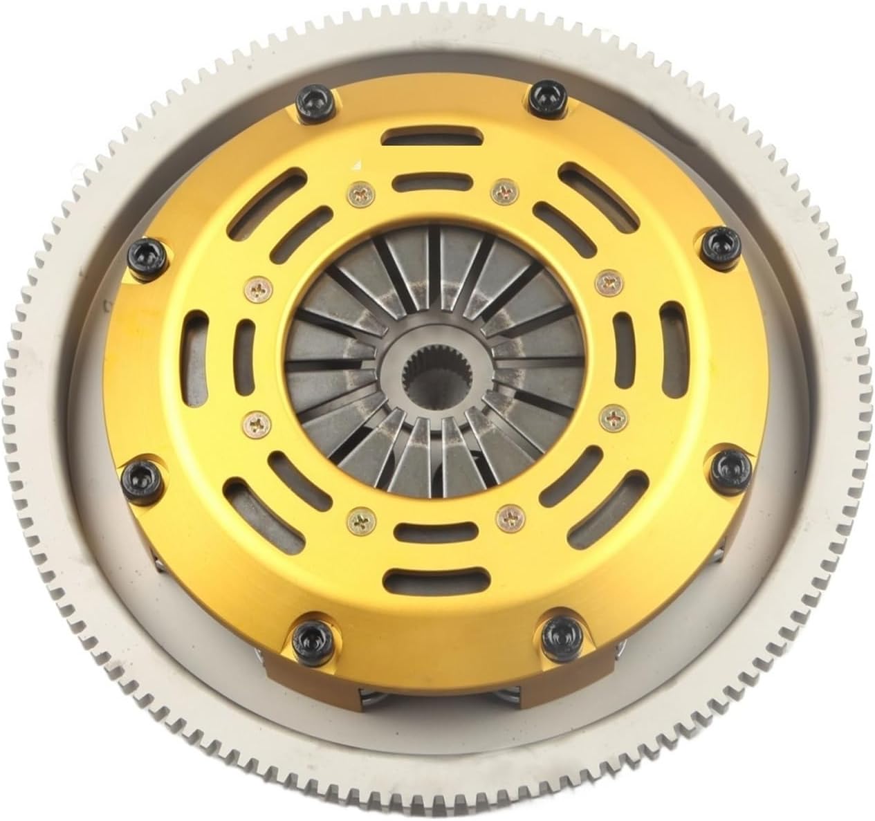 Racing Clutch Twin DISC KIT Compatible with TT 1.8T FWD 5-Speed Compatible with VW Golf Compatible with Jetta TDI 1.9T 1.8T(Twin DISC)