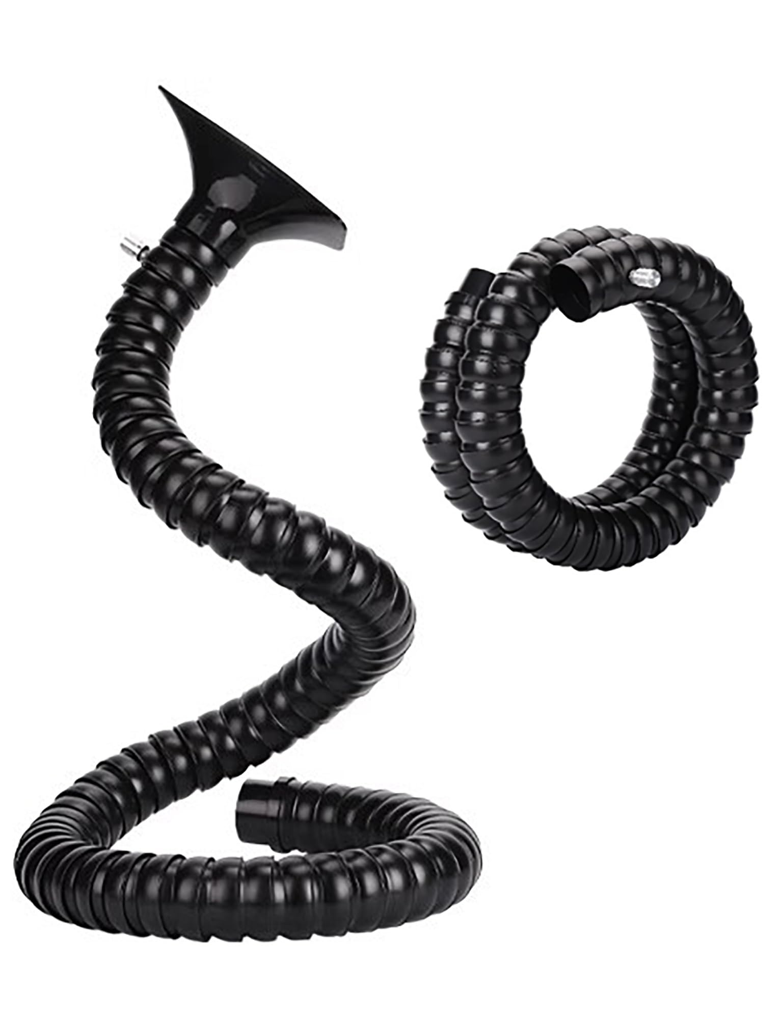 Brazo extractor de humos, 2 en 1 articulado con manguera flexible y campana de bloqueo, ajustable 360° para soldadura y recogida de polvo