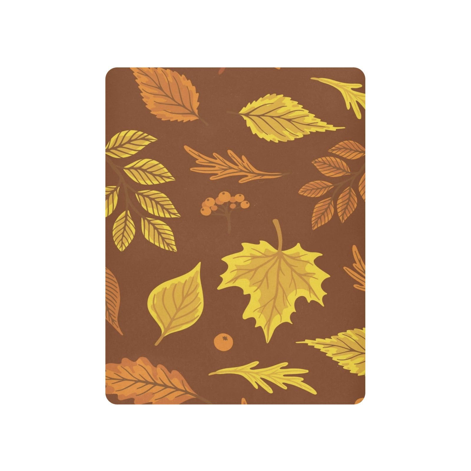 Moudou Autumn Maple Leaf Playard Sheet for Boy Girls, Soft Breathable Fitted Toddler Sheet for Standard Playard Bed Mattress, 39 x 27 x 5 Inch