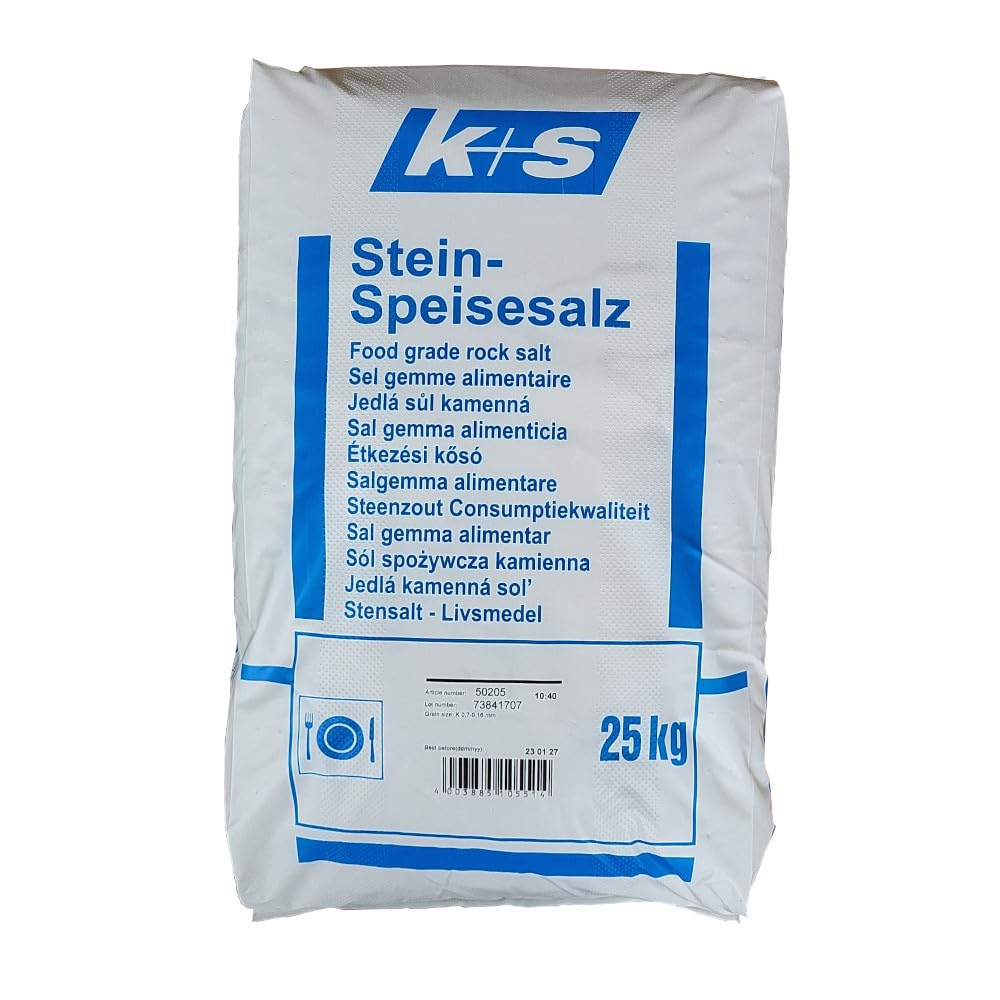 K+S Stein Speisesalz 0,7-0,16 von LinJa 5x25kg Kochsalz Gewürz