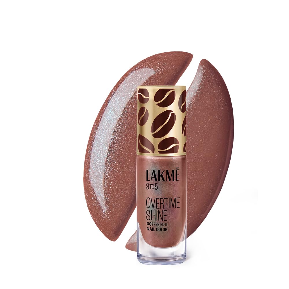 Lakme 9 to 5 Overtime Shine Nail Polish - Coffee Edit-13 Brew-tifulDay 6ml