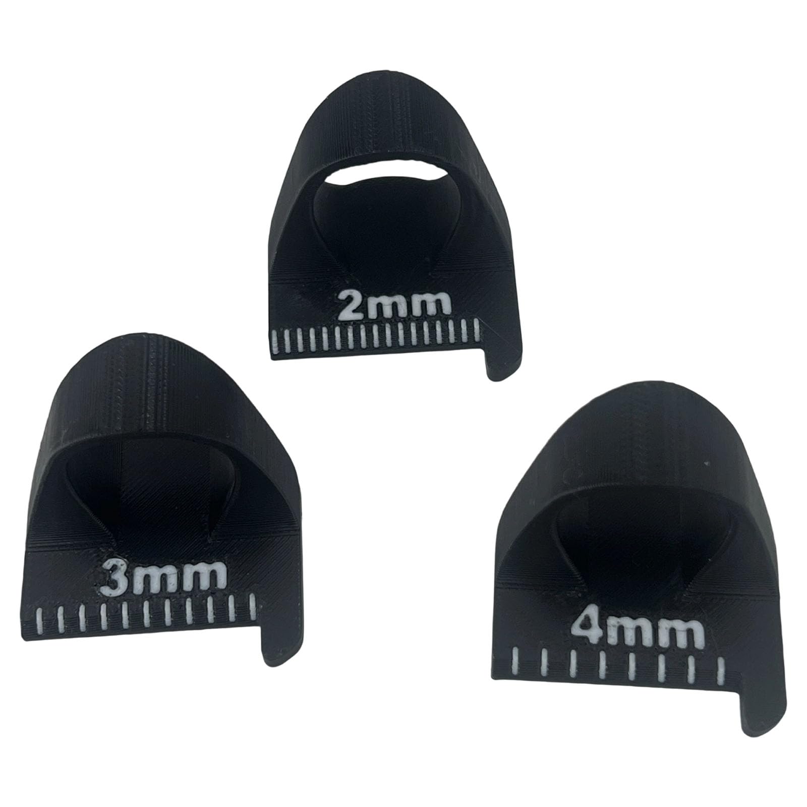 Yrohgkpn Black 3Pcs Quilting Ruler Finger Patchwork Stitching Aid Sewing Measuring Tool Finger For Stitching 2Mm 3Mm 4Mm Single Tooth Set