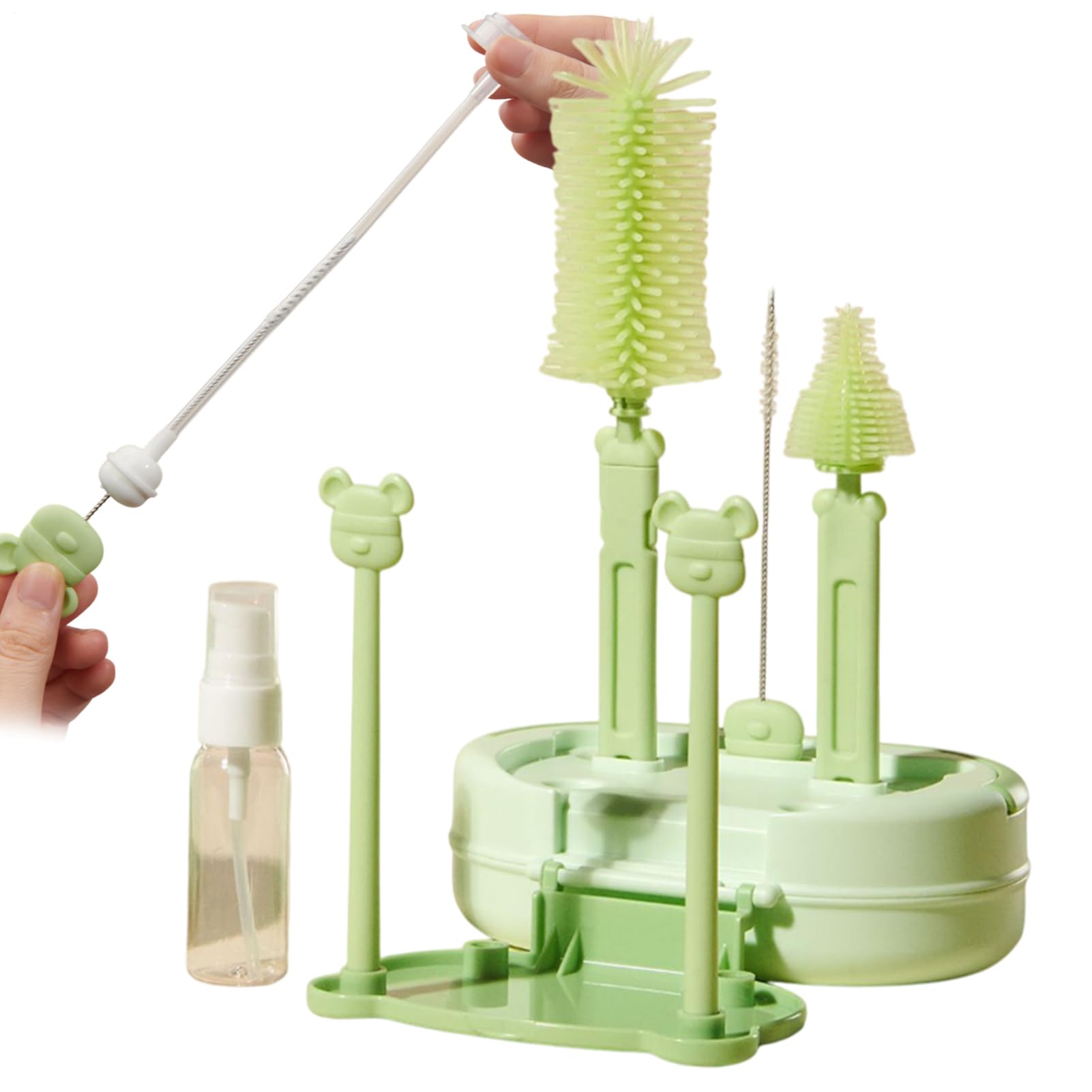 Bottle Cleaning Kit,Bottle Washer Brush | Straw Washing Tool With a Storage Box for Drinking Glasses Teapots Pipes Nipples