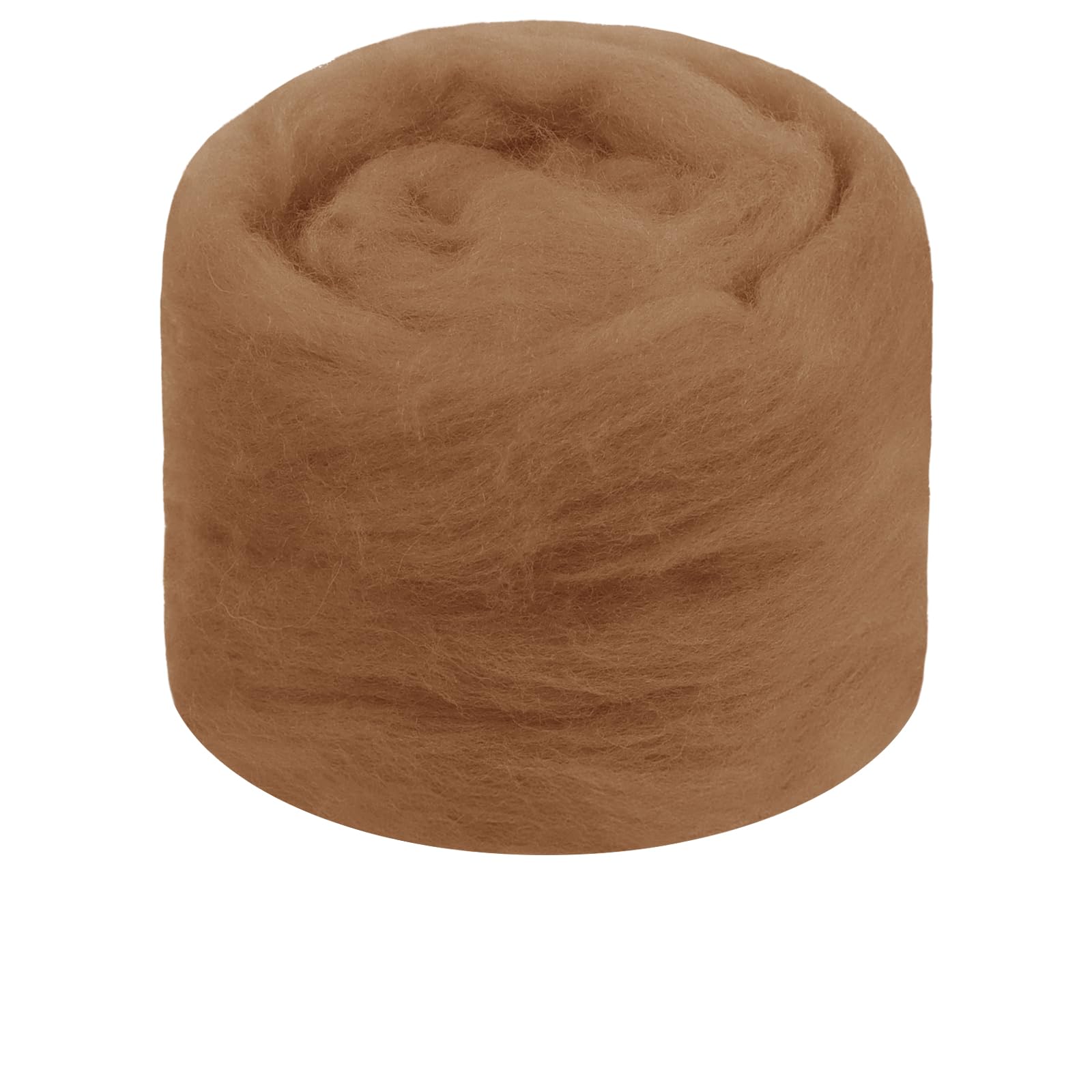 JeogYong Needle Felting Wool, 1.76oz Wool Roving Chunky Wool Yarn, Light Camel Wool Roving Yarn for Needle Felting, Wet Felting, Felting Projects, DIY Crafts
