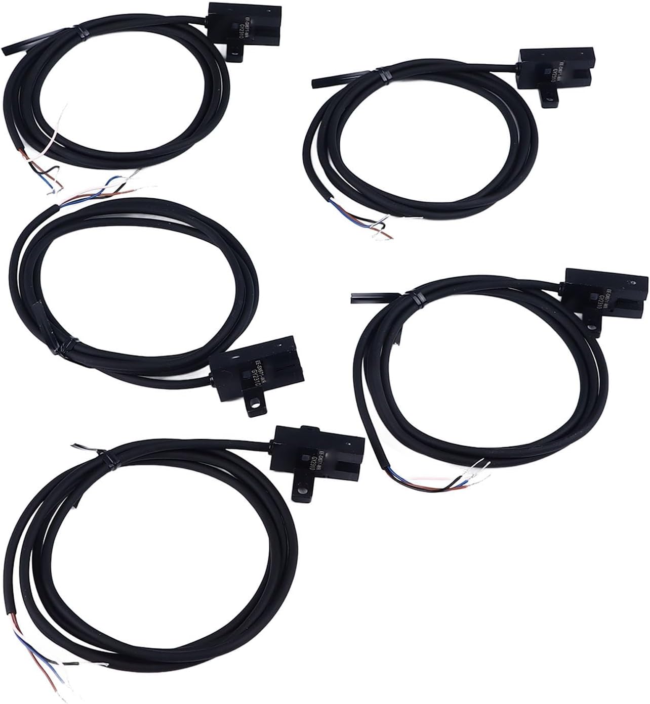 5Pcs U Shaped Photoelectric Switch Sensor Slot Type Optical Sensor for Machinery & Semiconductor Equipment Detection Flexible Setting Quick Install Industrial Automation Accessory