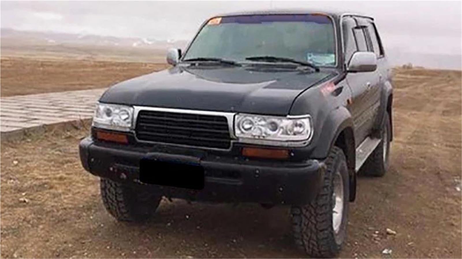 Cubierta transparente para faro delantero, pantalla de lámpara, reemplazo lente original para Toyota Land Cruiser 4500 LC80 FJ80 impermeable(1pair)
