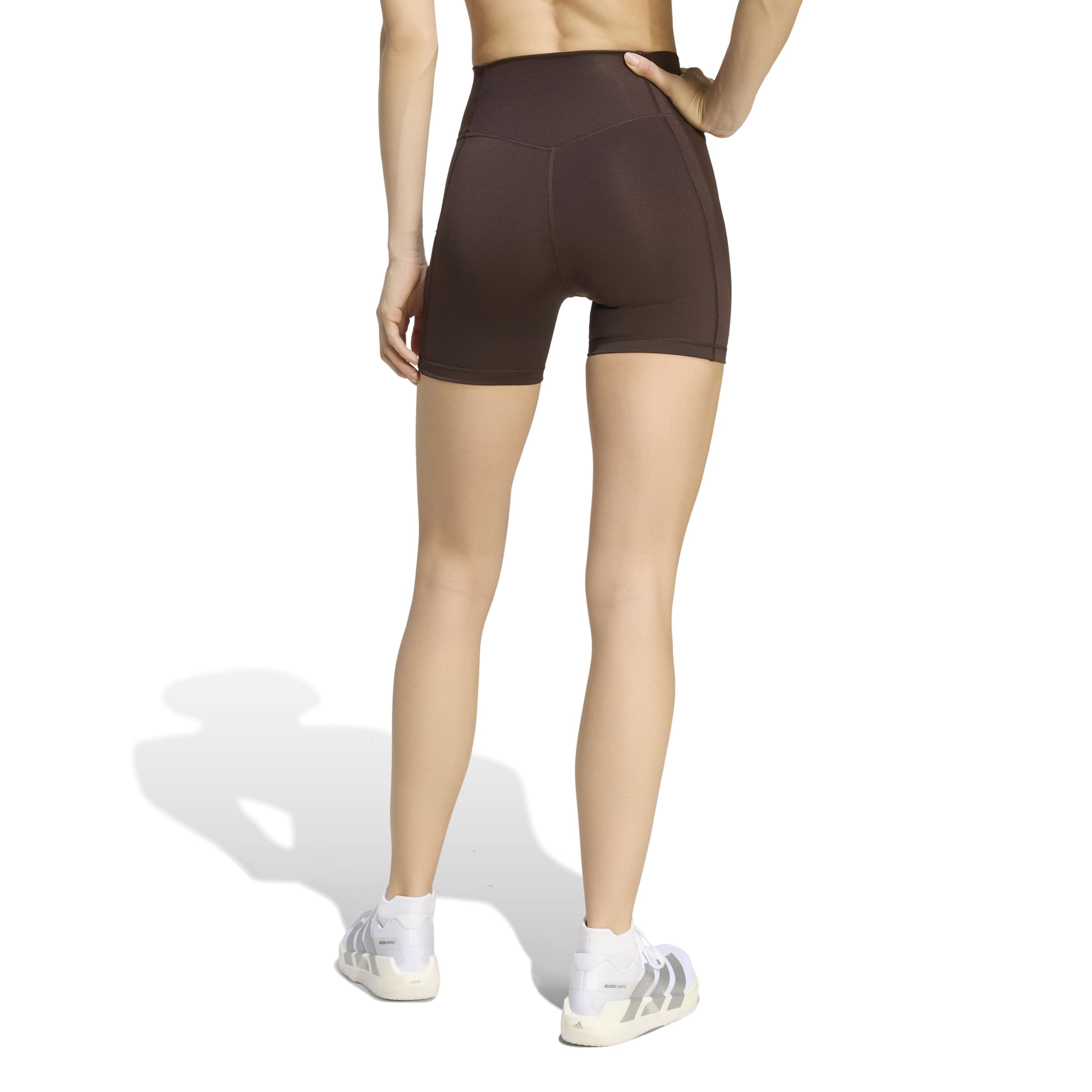 adidas Kobiety Optime Essentials Workout Short Leggings Tights, Aurora Coffee, L