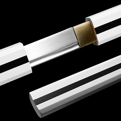 Miniatura 4 de Zisu Katana afilada para batalla real, acero al carbono 1045 de espiga completa, símbolo en ambos lados, forjado a mano con Bohi, templado por